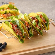 [PETSOLA] Taco Holder Stand Stainless Steel Taco Tray Stylish Taco Shell Holders Rack