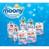 Imported Japanese moony diapers/pants size S84, M58, M64, L44, XL38