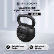 BYZOOM FITNESS Classic Series 30LB Adjustable Kettlebell (BLACK)