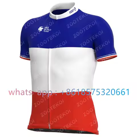 Groupama FDJ 2021 French Champion Prime Team Cycling Clothing Bike Jersey Ropa Mens Bicycle Summer C
