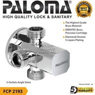 PALOMA FCP 2193 STOP KRAN CABANG 3 OUTLET KERAN AIR TEMBOK CLOSET TOILET WC BRASS CHROME-Chicglame25