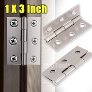 1x3 hinges (silver) 1pc.  Door Hinges ​Kitchen Drawer Door Box Case Hinge Bisagra