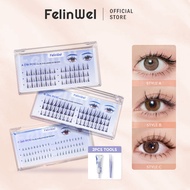FelinWel - False Cluster Eyelashes Natural Look Faux Cluster Lashes with Glue and Tools Set, for DIY