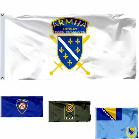 Bosnia And Herzegovina Military Armed Forces Flag Choice Sizes:21X14CM/2X3ft/3X5ft/45X30CM/30X20CM H