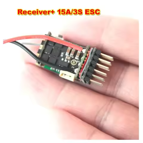 FR7012 2.4G 6CH Mini Receiver 2-3S Built-In 15A Brushless ESC 2A/5V BEC for Futaba FRSKY F3P RC Airp