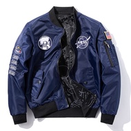 Reversible NASA Bomber Jacket with Embroidery Badges