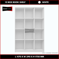 [175CM] EsseHome 12 Box Book Shelf Rak Buku Almari Buku Divider Cabinet with 12 Compartments