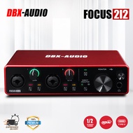 DBX-AUDIO 2I2 (สีแดง)/(สีเทา)(สีดำ) การ์ดเสียงภายนอกรุ่นที่สามถ่ายทอดสดคาราโอเกะไมโครโฟนอุปกรณ์Profe