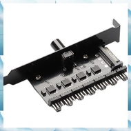 [G V W E] 7-Channel Cooling Fan Hub Speed Controller 7-Channel Speed Control  Charging Radiator for 