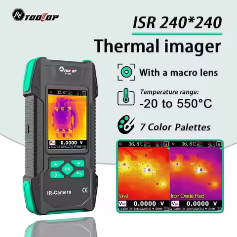 TOOLTOP ET34C 3.2 Inches Infrared Thermal Camera with Macro Lens -20~550℃ Thermal Imager 25Hz ISR 24