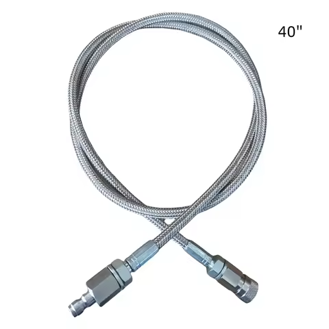 40Inch Paintball Air Gun Airsoft PCP Stainless Braided Hose Fill Whip Hose Extension With 8MM Quick