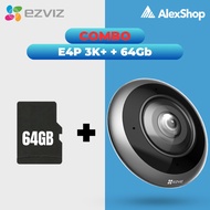 [COMBO-5M] Ezviz E4P Camera + 64Gb Summer, 360 Degree Panoramic Fisheye Cam