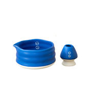 Forest Cloud Matcha Bowl & Chasen Holder Set (Blue) – Limited Edition