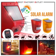 DFO Solar Sound Light Alarm Siren Strobe Security Alarm Solar Sound Warning Light Motion Sensor