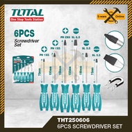 Total Screwdriver Set 6pcs Screw Driver Set Skru Driver Set Skrew Driver Set 螺絲刀 套裝