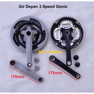 Federal Racing 3 Speed Front Gear Crank 28-38-48T Genio