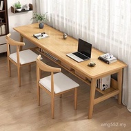Study Desk Desktop Computer Desk Desk Student Solid Wood Desk Back Wall Desk Desk Desk Simple Long T