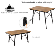 🔥โต๊ะพับอลูมิเนียม แข็งแรง ขาปรับระดับ  มีให้เลือก 3แบบ โต๊ะแคมป์ปิ้ง โต๊ะเอนกประสงค์ ลายไม้/สีเงิน/สีดำ
