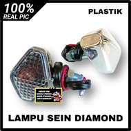 BRACKET PANGKON LAMPU DEPAN KUPINGAN CINCIN CNC MODEL ROBOT AS 30 31 33 SET LAMPU SEIN DIAMOND PLAST