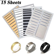 ZHAOX55OI 15 Sheets Ring Size Reducer, 0.7mm Thickness EVA Foam Ring Size Adjuster,  Invisible 9 Siz