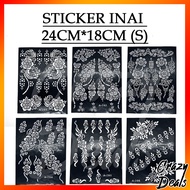 Sticker inai corak menarik pengantin stiker inai tangan sticker inai celup stiker jari viral sticker