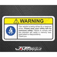 Funny Warning Sticker - Safety Belt