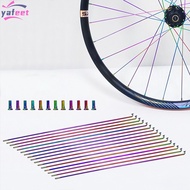 ⭐A_A⭐ 36 pcs Bike Spokes with Nipples Bicycle 14 Guage Rainbow Spokes Aluminum alloy