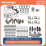Engine Full Gasket Set Timing Chain Kit Piston Ring Crankshaft Without Gears Fit 2.0 L For BMW X1 X3