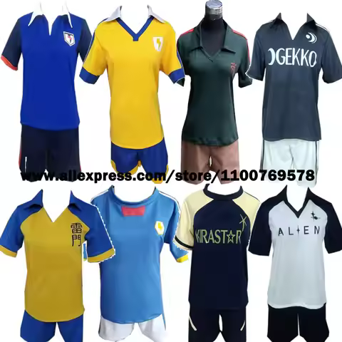Anime Inazuma Eleven Rachel Naomi Cosplay Costume Blue Ramen School Summer Football Trikot