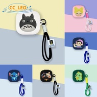 for Beats Powerbeats Pro 2 Case Cartoon Totoro Cute Doraemon Lanyard Silicone Soft Case Suitable for