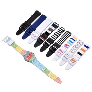 Watch accessories for Swatch Strap Silicone Waterproof Watchband 16mm 17mm 19mm Watch Replacement Belts