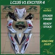RAPIDO Cover Set Yamaha Lc135 V1 Exciter 4 Body Coverset (Sticker Tanam)
