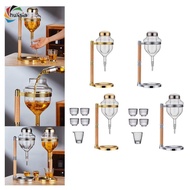 [chulisia] Sake Set Transparent Wine Chilling with Cups Sake Pot Dispenser for Home Housewarming Gif