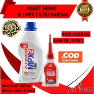 PAKET OLI MPX 2 DAN GARDAN AHM OLI MPX 2 AHM MATIC 800ML ORIGINAL /OLI