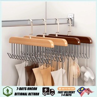 Solid Wood 8 Hook Hanger 360° Rotating Angle Supports Cash on Delivery