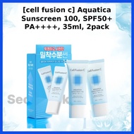 [cell fusion c] Aquatica Sunscreen 100, SPF50+ PA++++, 35ml, 2pack / Korean Sunscreen SPF50 by Seoul