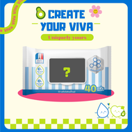 (Customize) Create Your ViVa! วีว่า Prebiotic Baby Wipes 40 แผ่น ยกลัง 1X36