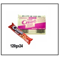 Cream-O Tart Sandwich Cookies with Cream & Strawberry Flavoured Jam 120gx24-1ctn