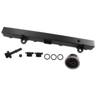 [D1L] For Honda For K Series K20 K24 Engine High Flow Fuel Rail w/ 1/8NPT Gauge