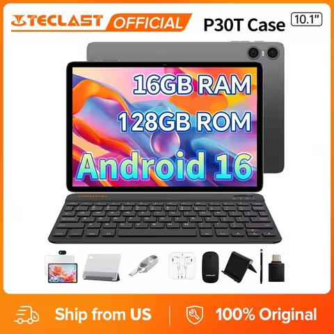 Teclast P30T Case Set Tablet 8 Cores Unisoc T610 Android 16 Tablets 10.1" Dispaly 16GB RAM 128GB ROM