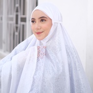 KATUN Cotton mukena, plain mukena, white mukena, latest mukena, adult mukena, teenage mukena