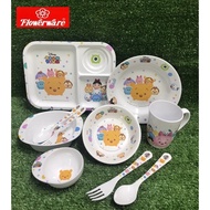 Plate Bowl Glass Melamine Spoon And Fork T-Zoom Zoom 2 Pattern Flowerware by Superware