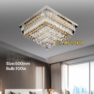 Modern Minimalist Square LED Crystal Ceiling Lights