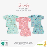 Velvet Shorts and Patterned Shorts Set serenity (1 SET)