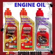 ENGINE OIL CASTROL SCOOTER POWER 1 10W-40 , 5W40 / ACTIV SCOOTER [ PRODUCT BARU ]