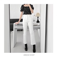ARROW ARROW|Black White Denim Straight Pants