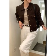 Chanel Style Knitted Sweater OL Office Workers Recommended Wool Jacket