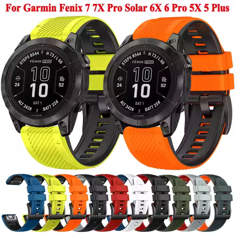 26mm 22mm Quickfit Watch Strap For Garmin Fenix 7X 7 Pro Solar Fenix 6 6X Pro Sapphire 5X 5 Plus Sil