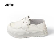 Lovito Vintage Plain Nurse Shoes Not Tired Feet Work Anti Slip Breathable Boat Shoes for Women LFA76