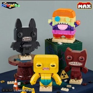 [Genuine]FUGGLER Cute Monster Stack Assembly Toy Fun Batman Puzzle Toy Desktop Ornaments Ugly and cu